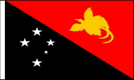 Papua New Guinea Hand Waving Flags
